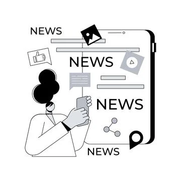 Mobile content abstract concept vector illustration. Stock Illustration