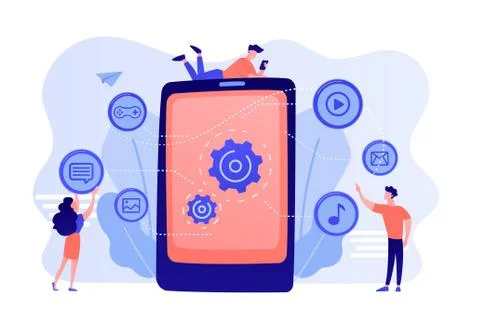 Mobile content concept vector illustration イラスト素材