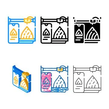 Mobile control 3d printer color icon vector types Stock Illustration
