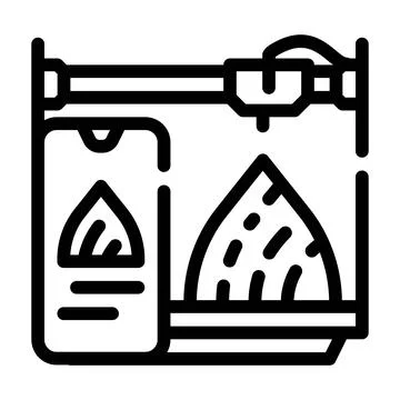Mobile control 3d printer line icon vector illustration イラスト素材