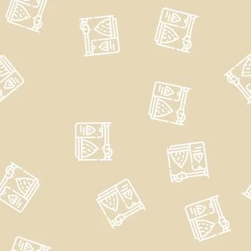 Mobile control 3d printer line vector seamless pattern Ilustración de archivo