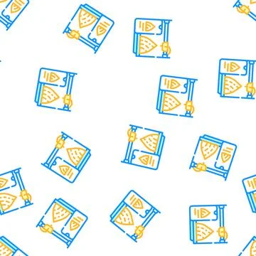 Mobile control 3d printer vector seamless pattern Illustrazione stock