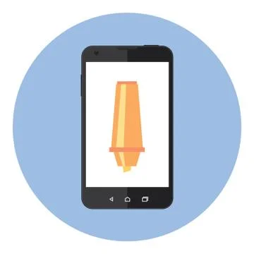 Mobile Corrector Tool Stock Illustration