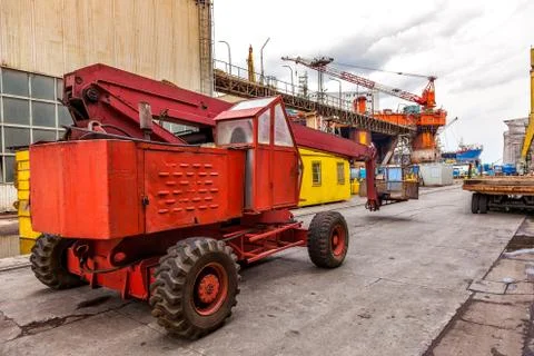 Mobile crane basket Stock Photos