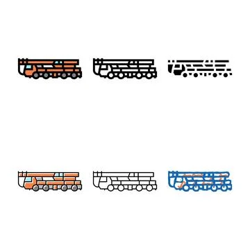 Mobile crane construction car forms vehicle color icon vector Illustrazione stock
