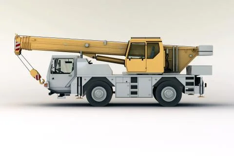 Mobile crane Stock Illustration