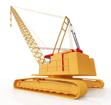 Mobile crane Stock Illustration