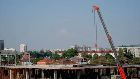 Mobile crane manipulator Stock Footage 112614436