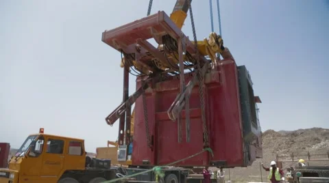 Mobile Crane Operating By Lifting Stock Footage 62081875