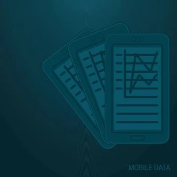Mobile Data Background Stock Illustration