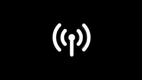 Mobile data signal mobile phone 3d icon rotation 4k animation sign on background Video stock 313487698