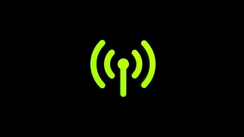 Mobile data signal mobile phone 3d icon rotation 4k animation sign on background Stock Footage 313487708