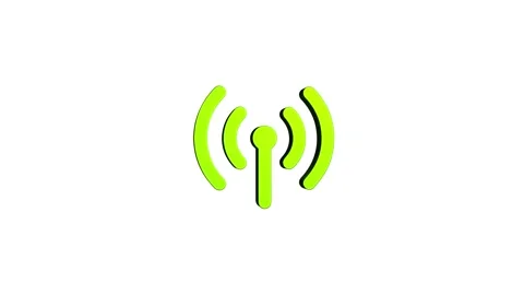 Mobile data signal mobile phone 3d icon rotation 4k animation sign on background Stock Footage 313487717