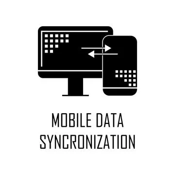 Mobile data synchronization icon. Element of Web Development for mobile concept Stock Illustration