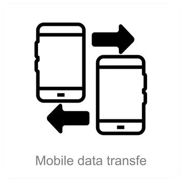 Mobile data transfer Stock Illustration