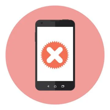 Mobile Decline Sign Stock Illustration