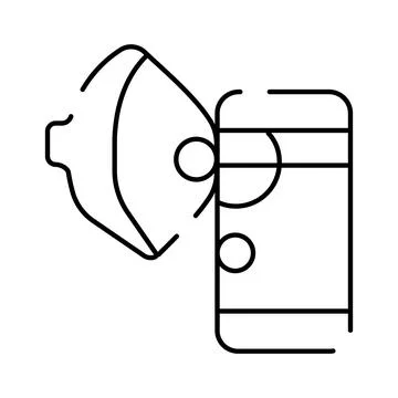 Mobile device with attached external camera lens Stock Illustration