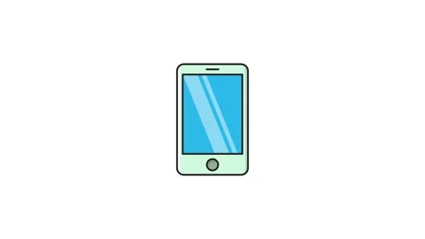Mobile device with a bar graph icon, illustrating data visualization or ana.. 库存影片 335259468