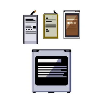 Mobile device battery power charging technology concept Stock Illustration