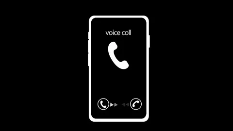 Mobile Device Broadcasting Signal Animation, Minimalist Smartphone Voice Ca.. Vidéo 310575143