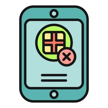 Mobile device canceling online order delivery application Stock Illustration