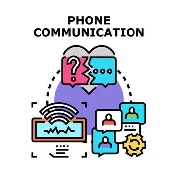 Mobile device communication concept with social connection Stock Illustration