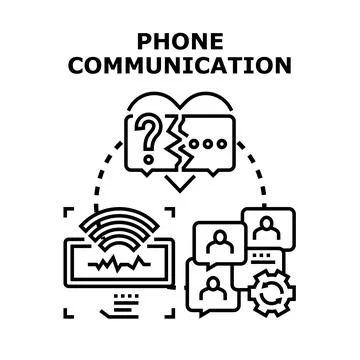 Mobile device communication concept with social connection Stock Illustration