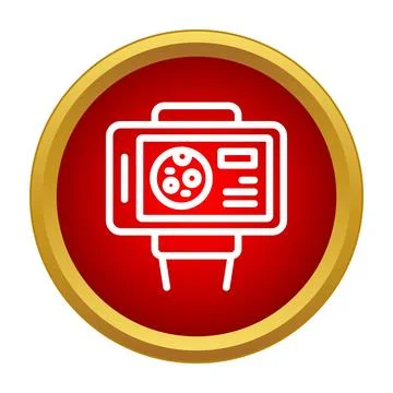Mobile device displaying cell research data icon Stockillustratie