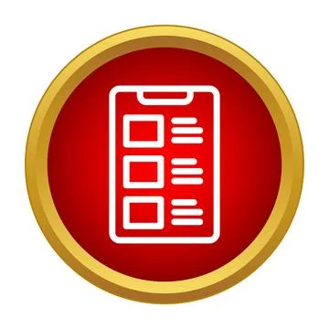 Mobile device displaying checklist or report icon Stock Illustration
