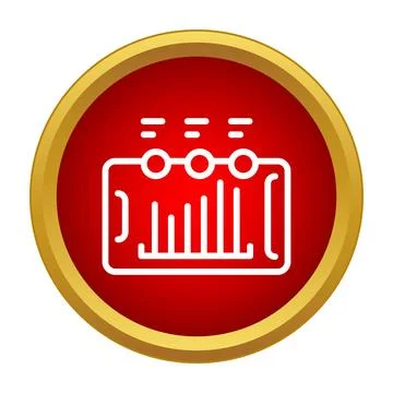 Mobile device displaying data analysis bar graph icon Stock Illustration