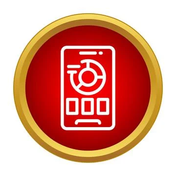 Mobile device displaying data dashboard analytics icon 스톡 일러스트