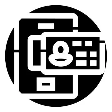 Mobile device displaying digital identity and user verification Stock Illustration