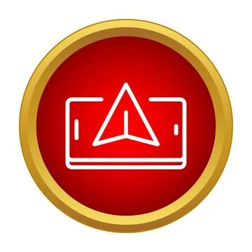 Mobile device displaying gps navigation icon Stock Illustration