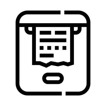 Mobile device displaying paper receipt for payment or invoice Stock Illustration