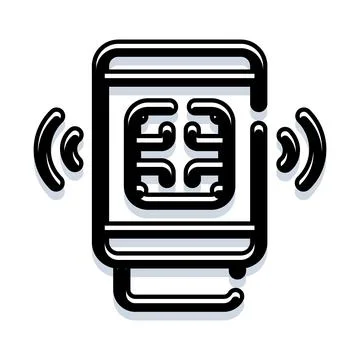 Mobile device emitting wireless signal and data transmission Stock Illustration