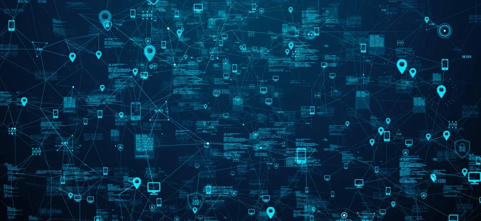 Mobile device global internet of things IOT using cloud computing big data  イラスト素材