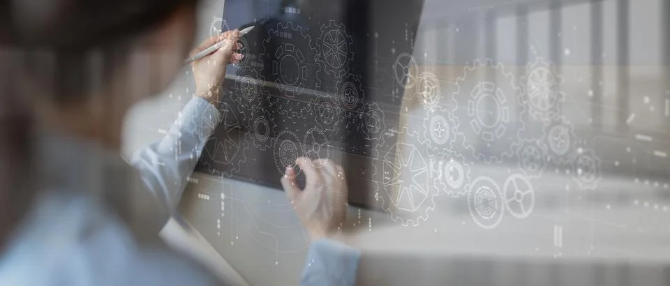 Mobile Device Integration with Digital Automation and System Optimization Pro Stock Photos