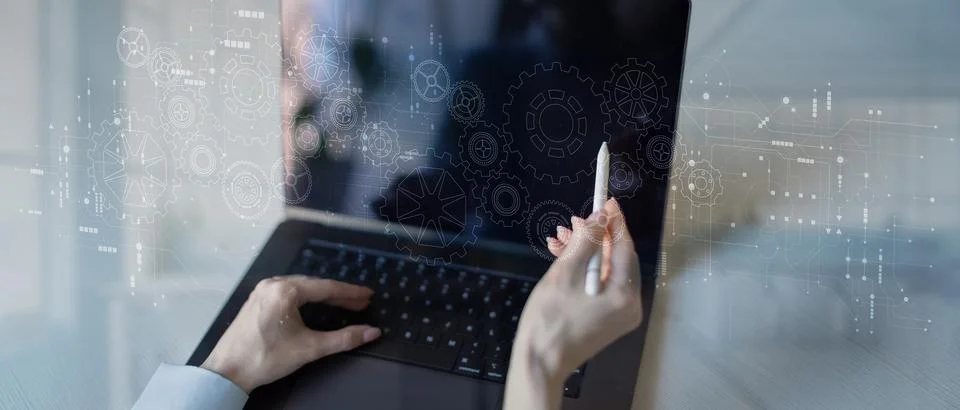 Mobile Device Integration with Digital Automation and System Optimization Pro Stock Photos