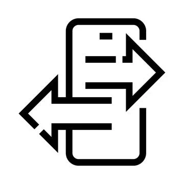 Mobile device networking exchanging data arrows icon 库存插图