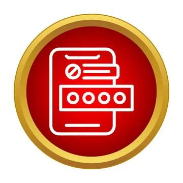 Mobile device password protection access denied error イラスト素材