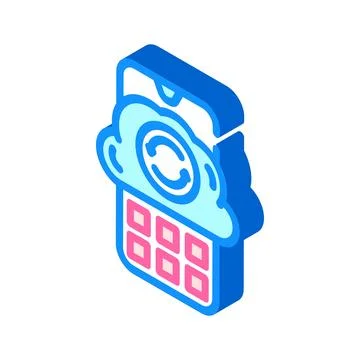 Mobile device performing cloud data synchronization and backup イラスト素材