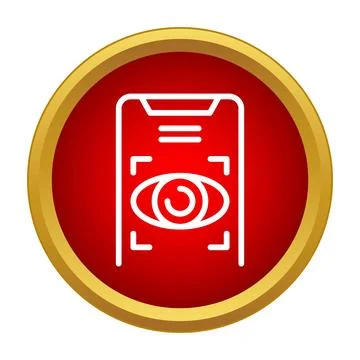 Mobile device performing iris scan for biometric security Stock Illustration