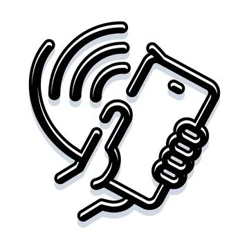 Mobile device performing wireless digital payment transaction Stock Illustration