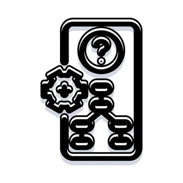 Mobile device problem solving process and logic Stock-Illustration