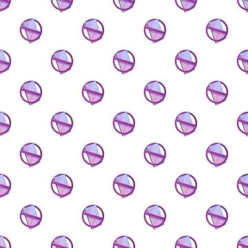 Mobile device prohibited seamless pattern on white background 스톡 일러스트