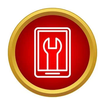 Mobile device repair and technical support icon Ilustração Stock