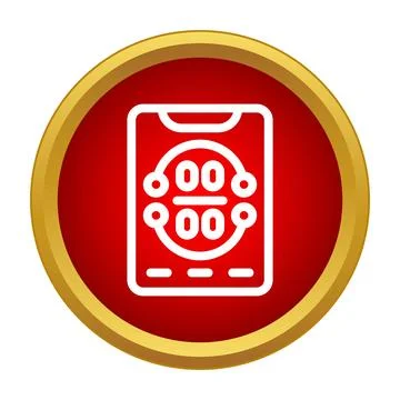 Mobile device scanning biometric data concept for security Stock Illustration