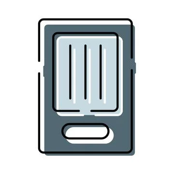 Mobile device scanning a digital barcode Stock Illustration