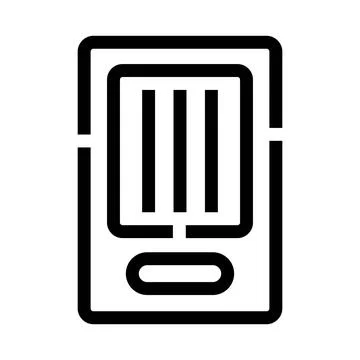 Mobile device scanning identification code technology illustration 库存插图