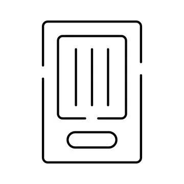 Mobile device scanning vertical lines for digital identification Stock Illustration